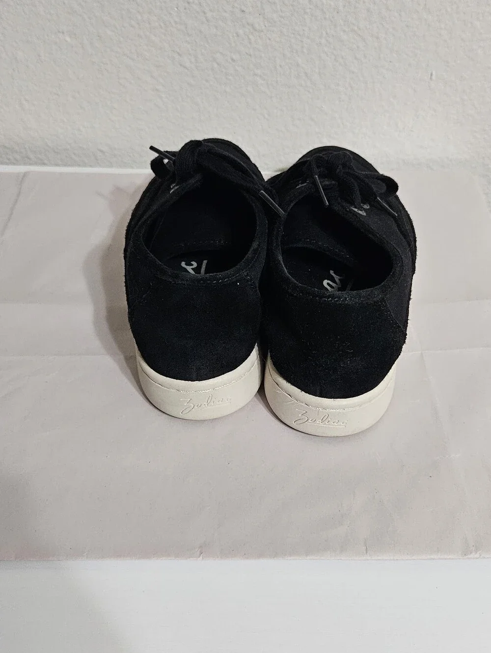 Zodiac Black Low-Top Canvas Sneakers with White Sole